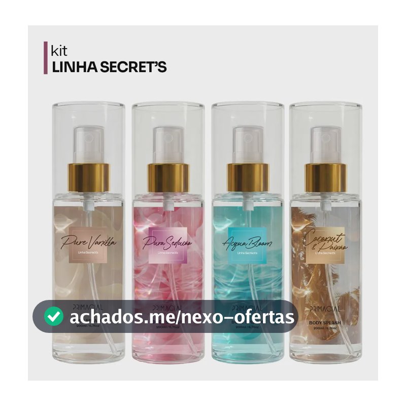 Body Splash Feminino Linha Secrets By Primacial
