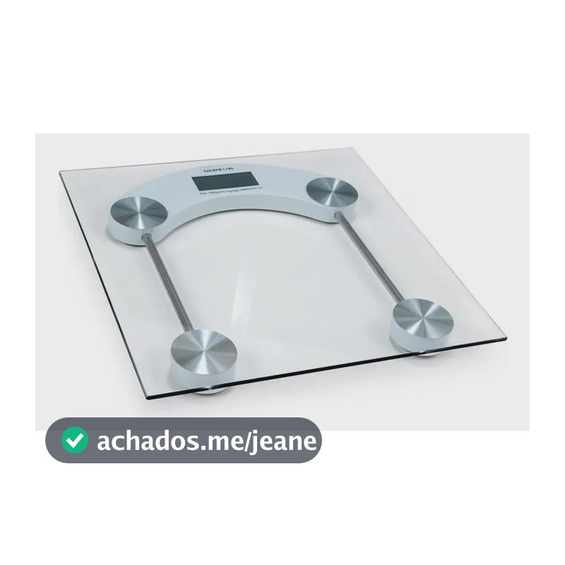 Balança digital corporal vidro temperado banheiro academia cor transparente Original Line