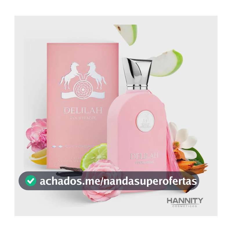 Perfume Delilah Árabe Maison Alhambra Pour Feminino 100ml Hannity Cosmeticos