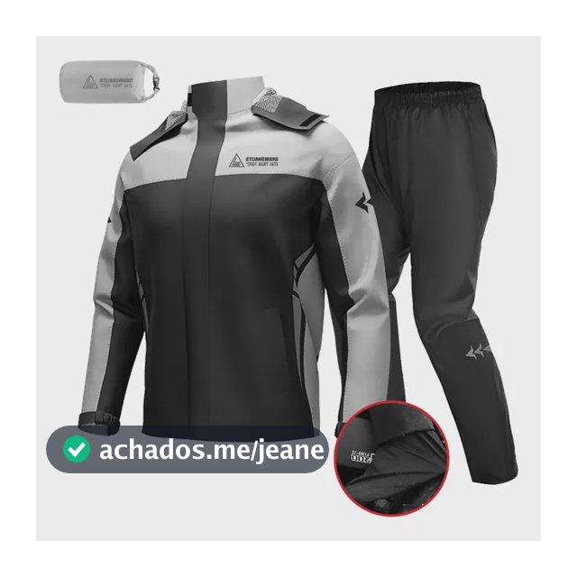 Kit Capa De Chuva Roupa Conjunto Para Motoqueiro Reforçada