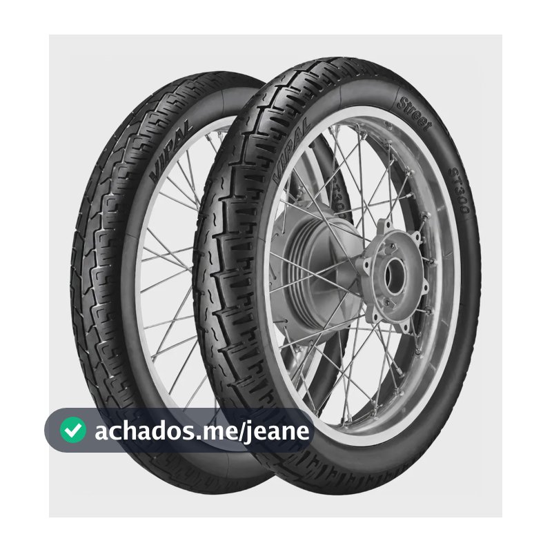 Par Pneu Vipal 60/100-17 33l + 80/100-14 49l Pop 100 Biz 125