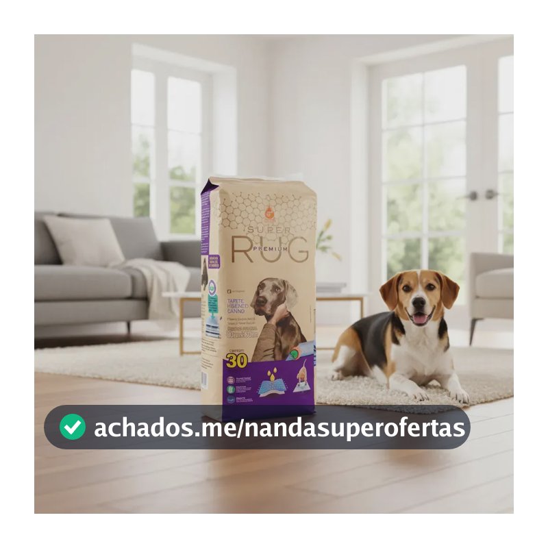Tapete Higiênico Descartável Pet Super Rug C/ 30UN