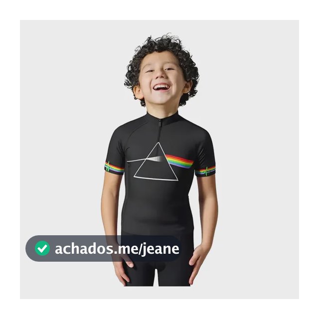 Camisa Pink Floyd Preto Ciclista Infantil Proteção Uv+ Pro