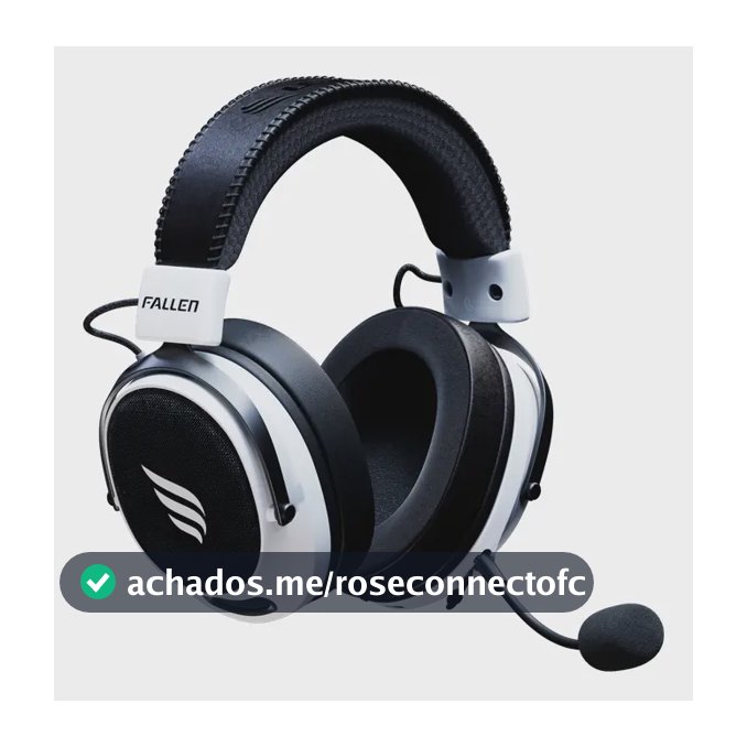 Headset Gamer Fallen Morcego Pro Bluetooth e Wireless 2.4ghz 7.1 Branco e Preto