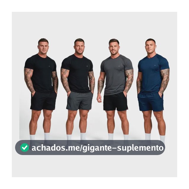 Kit 8 Peças Dry Fit 4 Camisetas + 4 Shorts Academia Sandrini Sortidos Liso M
