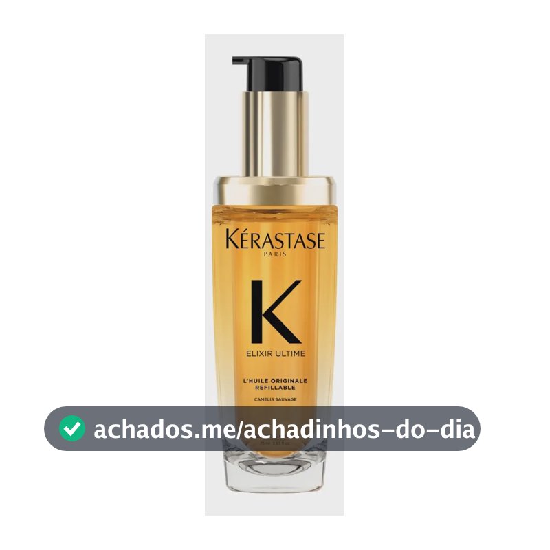 Óleo Capilar Kérastase Elixir Ultime L'Huile Originale Refilável, Cabelo Brilhante, Nutrido 75ml