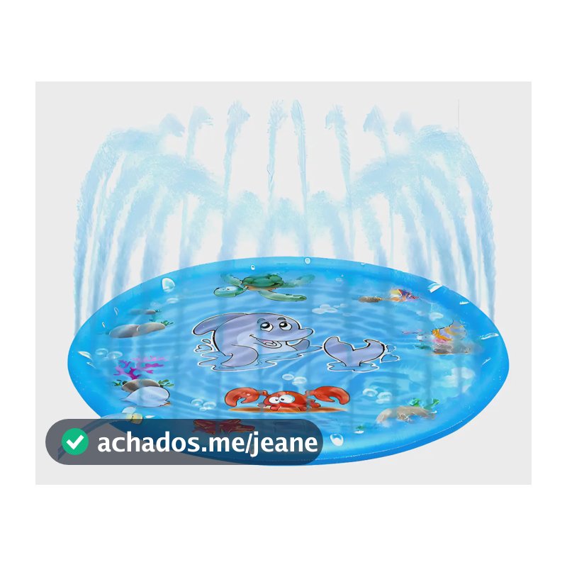 Piscina Chafariz Fonte Infantil Tapete Aquático Criança Pet Azul