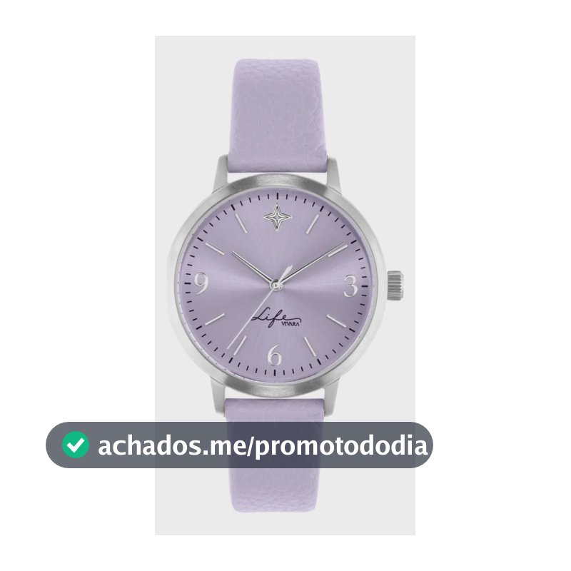 Relógio Life Realizações Feminino Couro Lilas Lilás