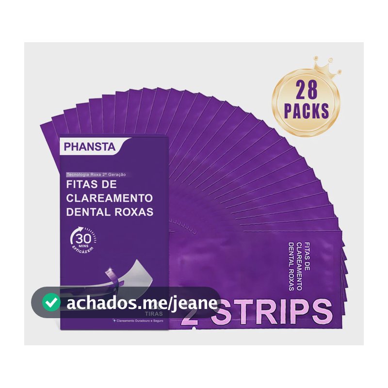 28x Fitas Roxas Clareadoras Para Clareamento Dental Top
