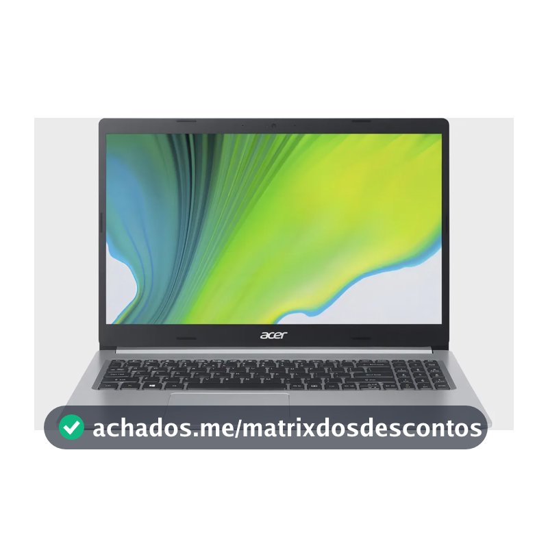 Notebook Acer Aspire 5 A515-45-R2A3 AMD Ryzen 5 5500U Windows 11 Home 8GB 512GB SSD 15,6' Full HD