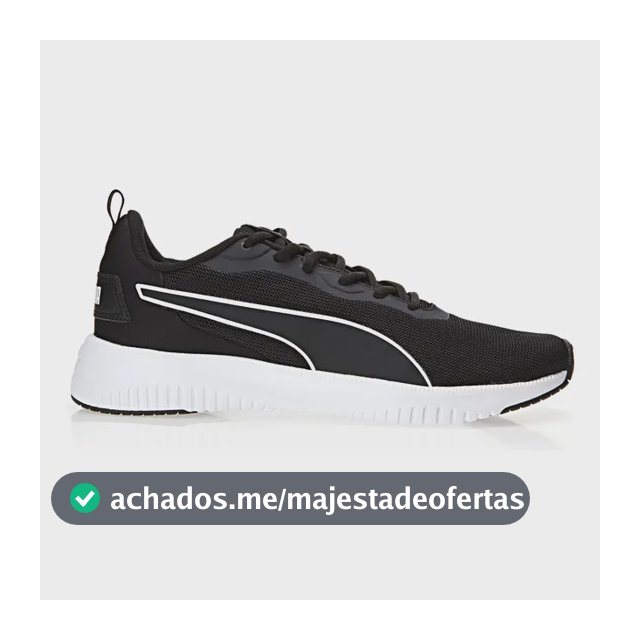 Tênis Esportivo Masculino Flyer Flex Bdp Puma Puma Black-puma White Liso 41 Br