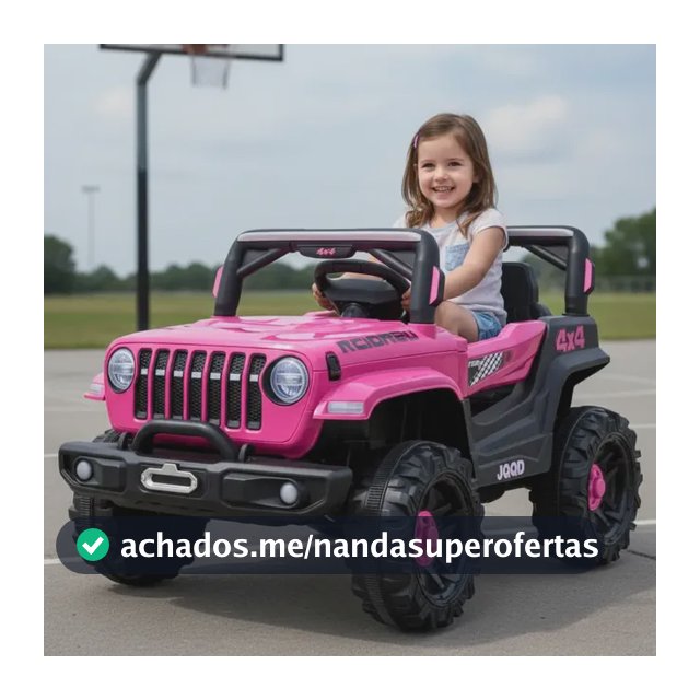 Jipe Infantil Elétrico 12v Carrinho Controle Remoto Música Brinq Kids