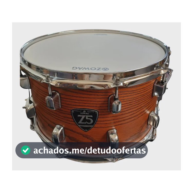 Caixa Bateria Zowag Birch Europeu 14x8 Red Wood Red Wood