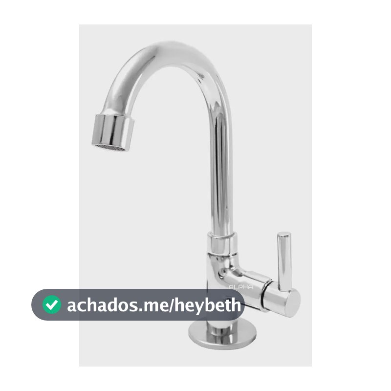 Torneira Banheiro Lavatório Pia Mesa Bancada Tubo Bica Móvel Acabamento Cromado Alpha Hidrometais 1195 C-72