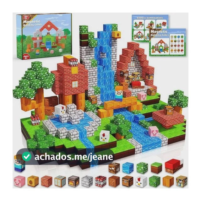 Kit Blocos Magnéticos De Construção Brinquedo 100