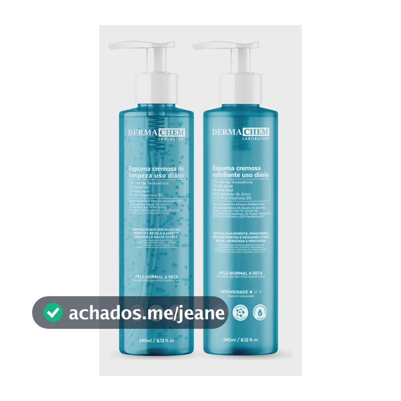 Kit Skincare Dermachem Espuma de Limpeza Facial + Esfoliante 2 Unidades