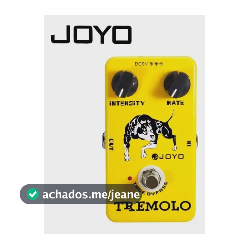 Pedal Tremolo Joyo JF-09 Guitarra Amarelo Efeito True Bypass