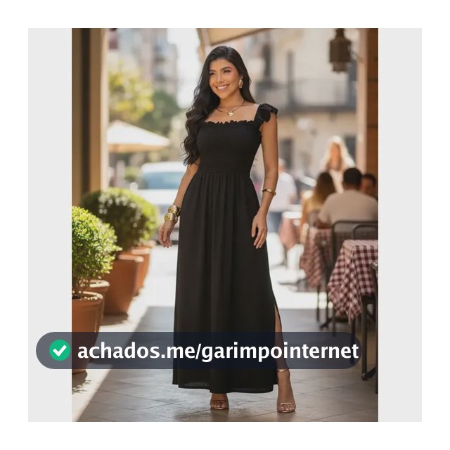 Vestido Longo Casual Soltinho Alcinha Verao Festa Elegante