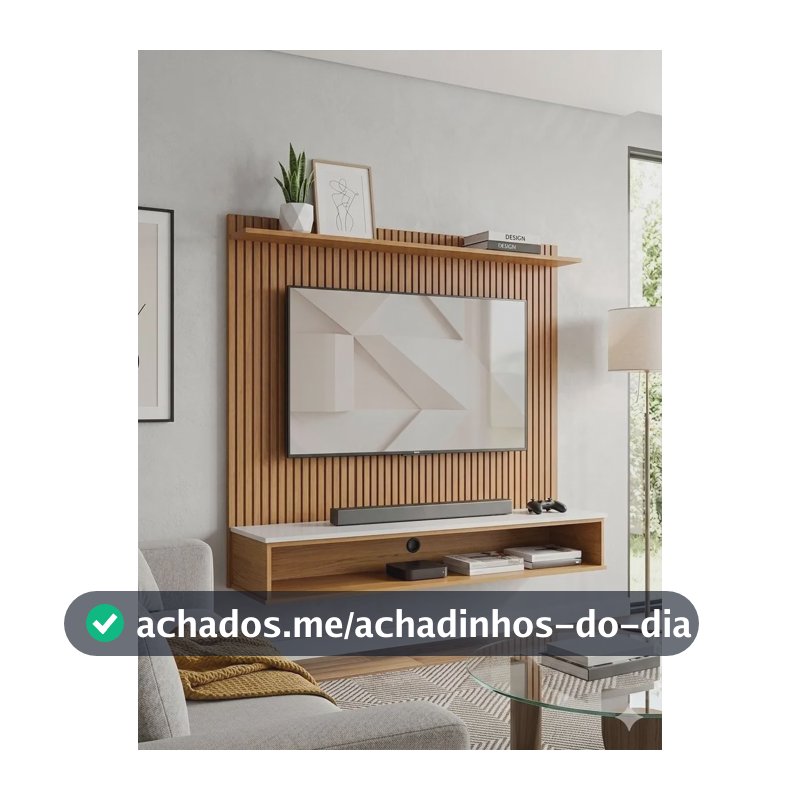 Painel Tv 50 Polegadas Siena Ripado Moderno Suspenso Off White/ripado