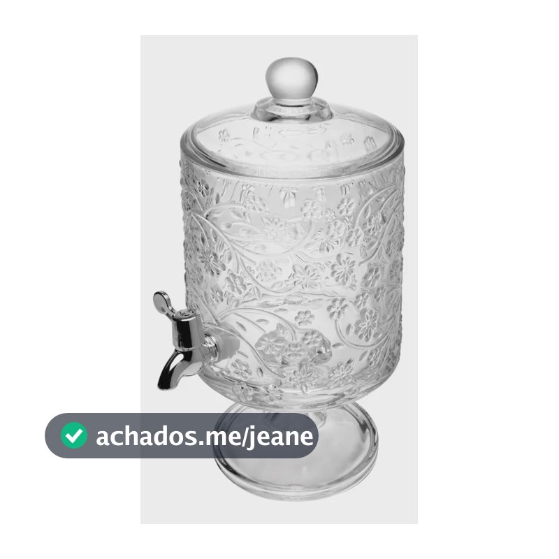 Suqueira Daisy Pé E Tampa Redonda 4,5l Cristal Incolor Wolff