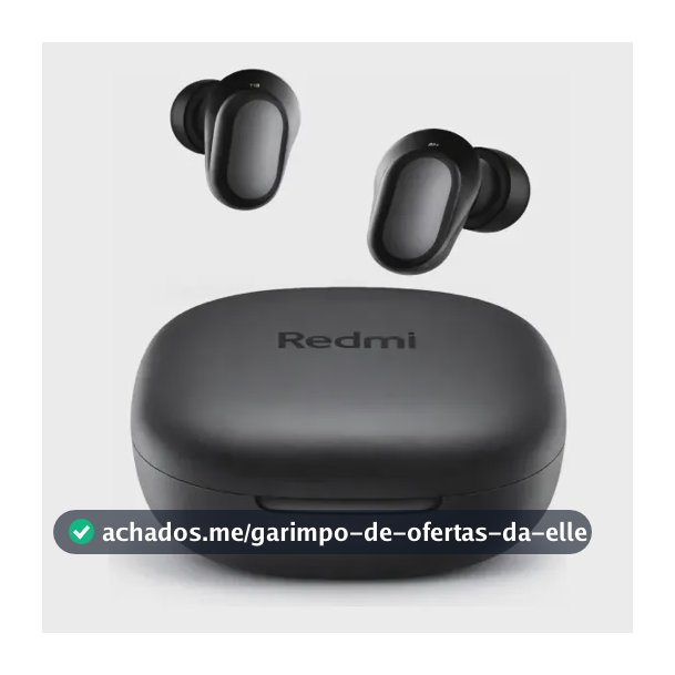 Fone De Ouvido Sem Fio Xiaomi Redmi Buds 6 Play Preto Preto