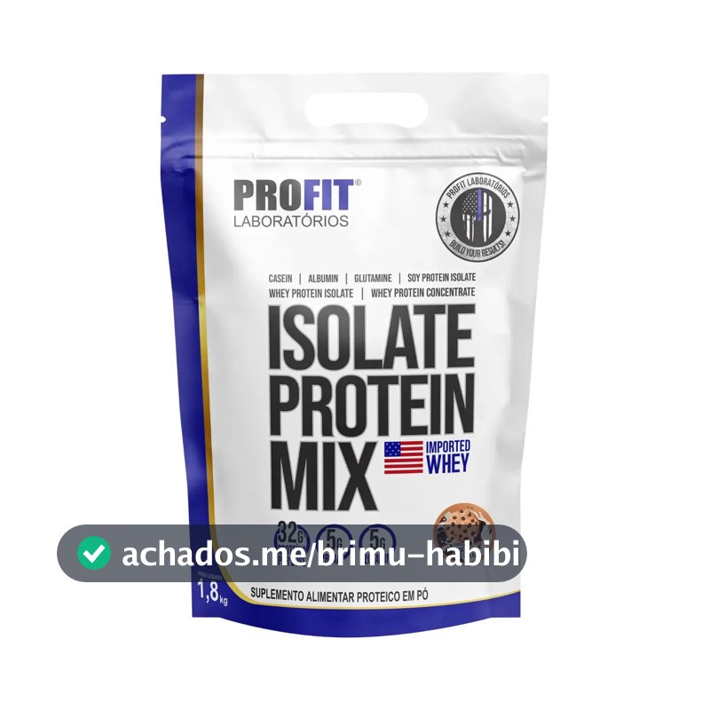 Suplemento en pó ProFit Laboratórios Proteínas de Isolate Protein Mix sabor cookies and cream x 1.8kg