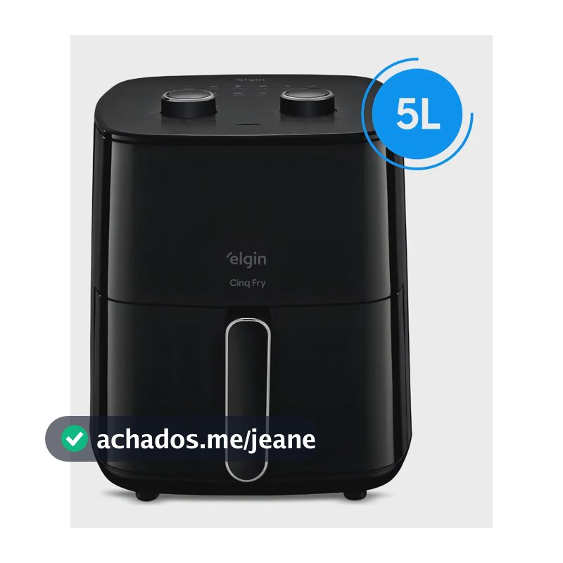 Air Fryer Fritadeira Elgin Cinq Fry 5L 1.500W Preta