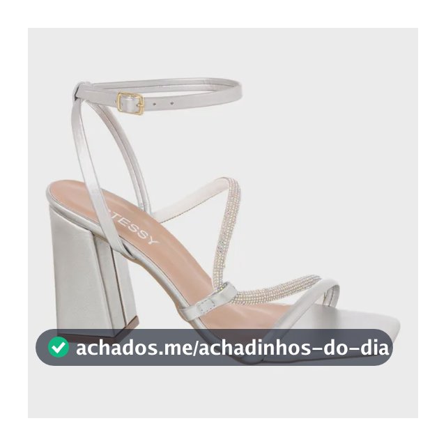 Sandália Feminina Brilho Salto Alto Confortável Original