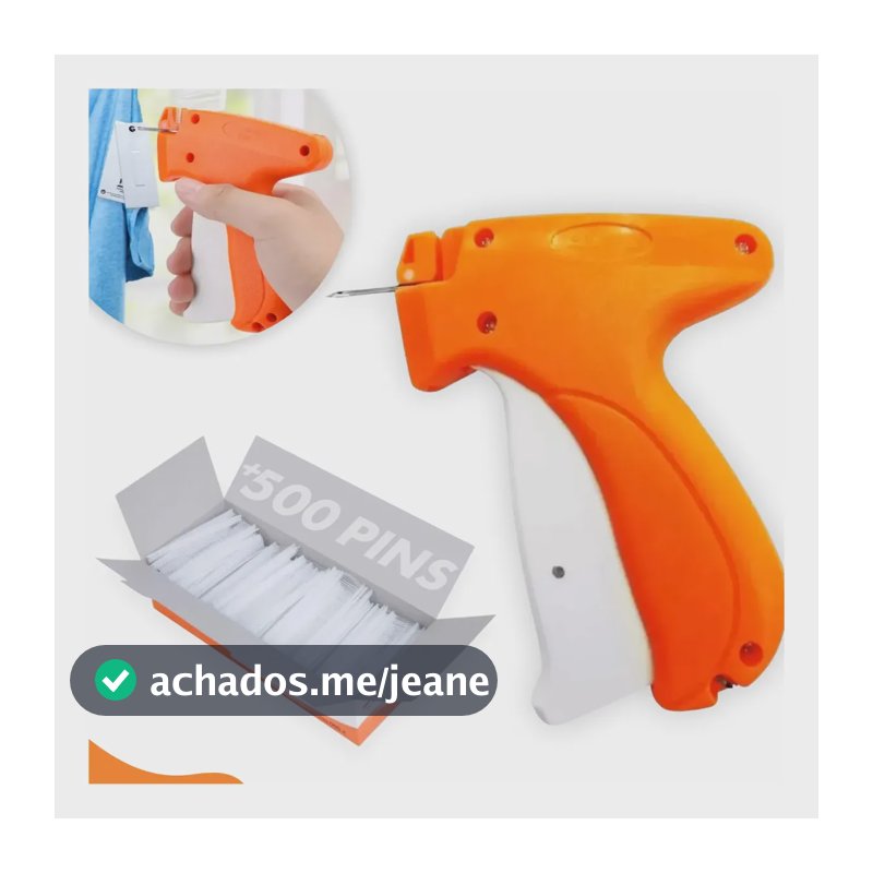 Pistola De Etiqueta Etiquetadora Roupas Aplicador Tag Pins Máquina de Etiquetar Com Agulha + 500 Pinos Gurumania
