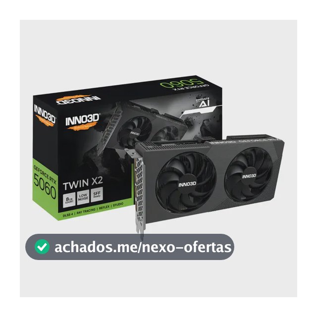 Placa de Vídeo INNO3D GeForce RTX 5060 Twin X2 8GB GDDR7 128-bit