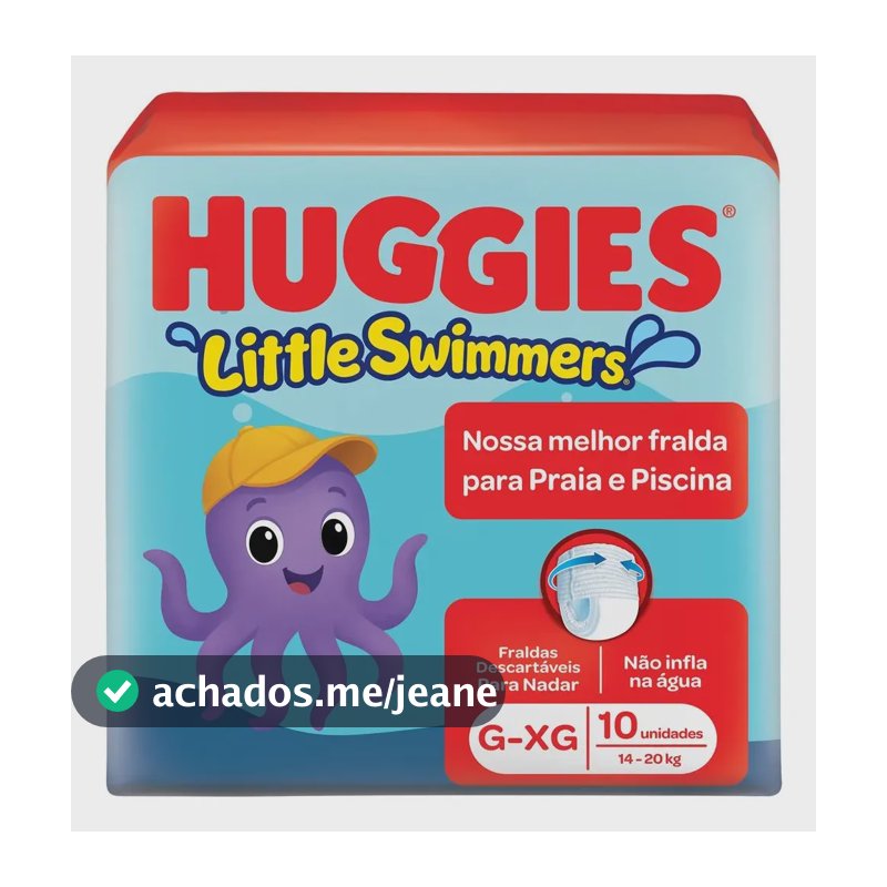 Fraldas Huggies de Piscina Little Swimmers G/XG 10 fraldas