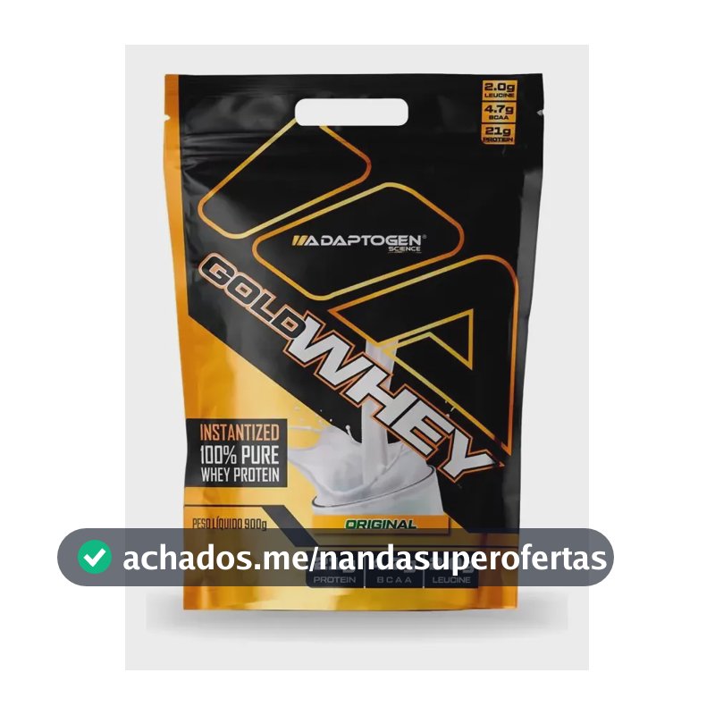 Gold Whey 900g Proteína Concentrado - Adaptogen Sabor