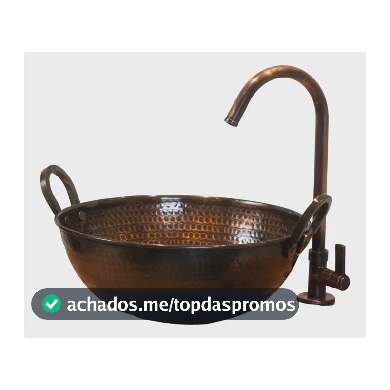 Bojo Cobre 8 Litros, Torneira  Bica  Válvula (kit)  Cobre Cobre Martelado