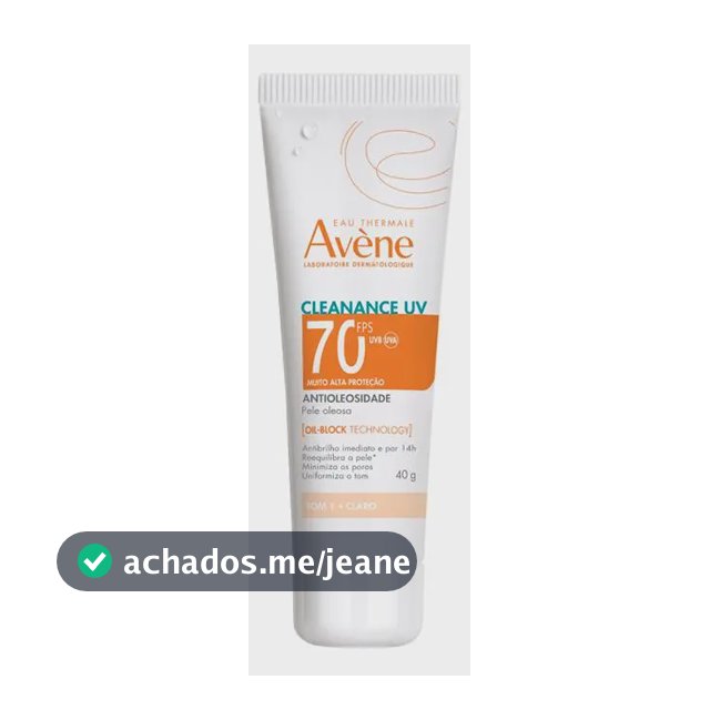 Protetor Solar Avène Cleanance Uv  Antioleosidade Fps 70 40g