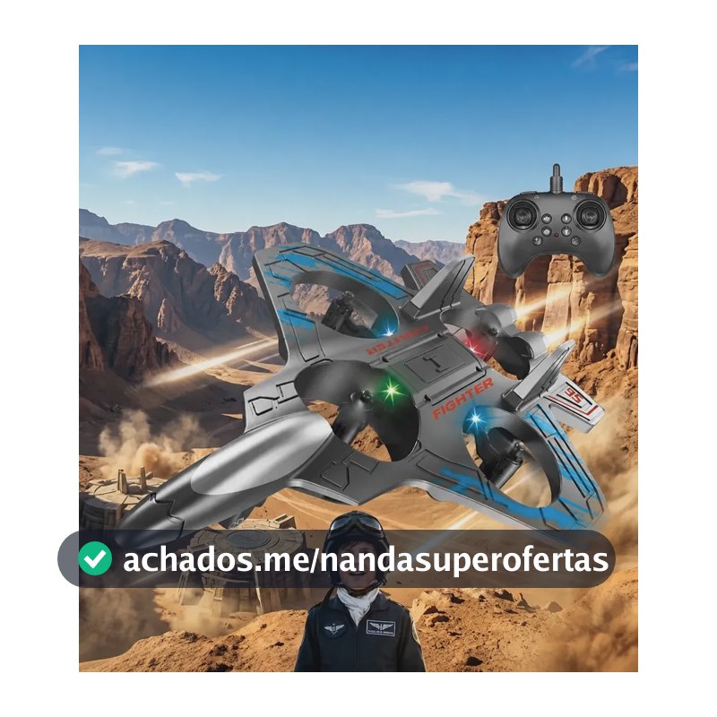 Avião Controle Remoto Jato Caça Brinquedo Planador Drone Sortidas