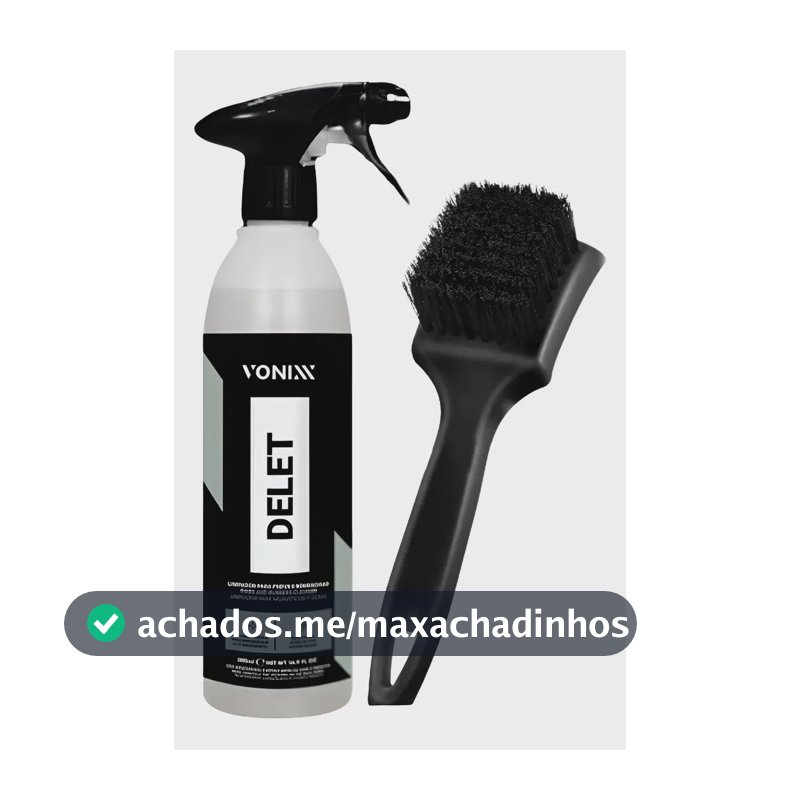 Delet Vonixx Limpa Borracha Plástico Limpador + Escova Pneu