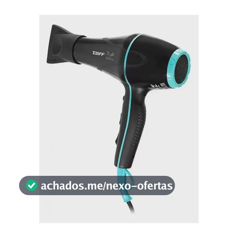 Secador De Cabelo Stylle Profissional Motor Ac 2000w Taiff Cor Preto