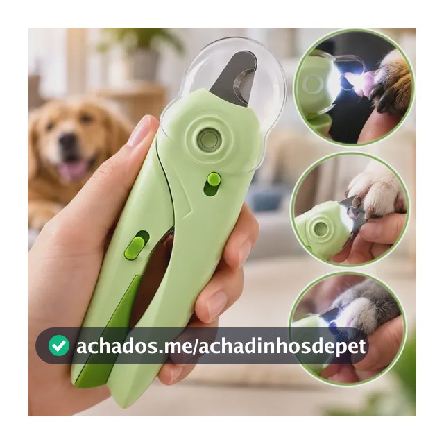 Cortador Unha Pet Cães Gatos Led Alicate Aparador Luz Seguro Verde-claro / Gato Precisão Portátil Cortador Higiene Led Filhote Pequeno Médio Grande / Led Doméstico Cachorro Precisão Lixa