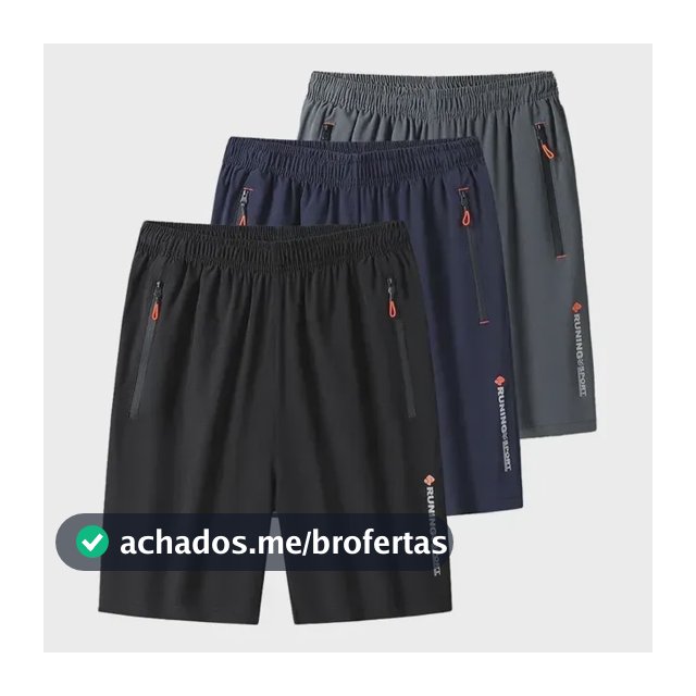 Kit 3 Bermudas Dry Fit De Alto Padrão Para Academia