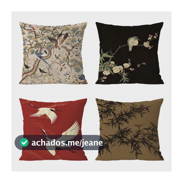 Kit Com 4 Capas De Almofada 45x45 Cm Com Fecho