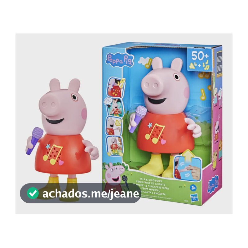 Boneca Peppa Pig Canta E Encanta G0518 Hasbro