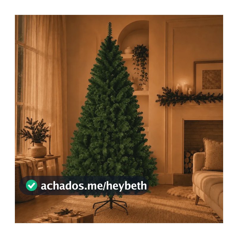 Árvore De Natal Premium Pinheiro Cheia Luxo 180cm 750 Galhos Cor Verde