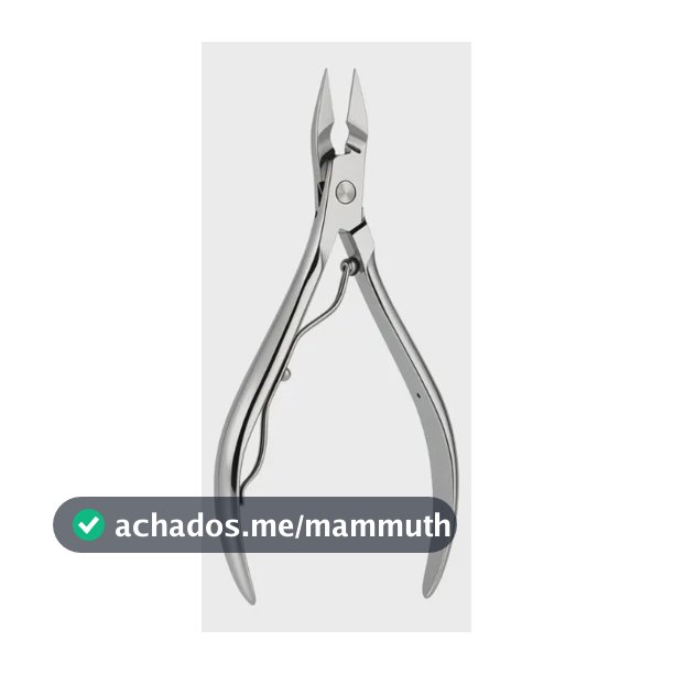 Alicate De Cutícula Profissional Manicure Aço Inox Afiado Cinza