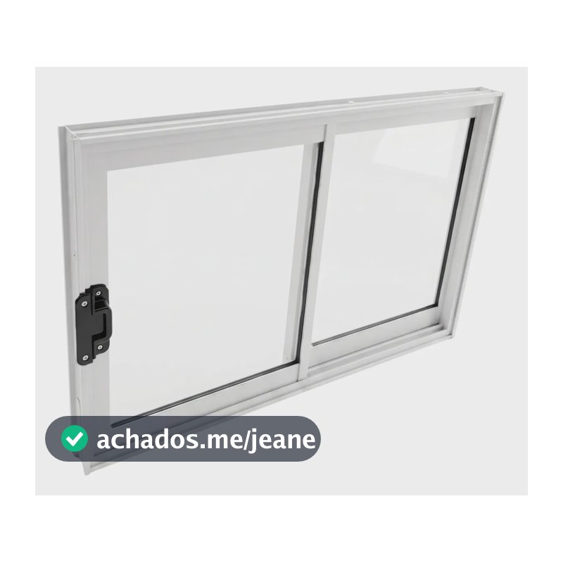Janela De Correr Vitrô 2 Folhas 60x40 Branco Vidro Liso Alu Branco