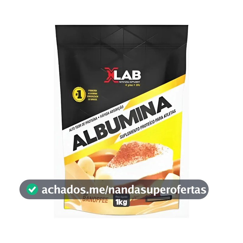 Albumina 1kg Xlab Sabores Sabor Banoffee
