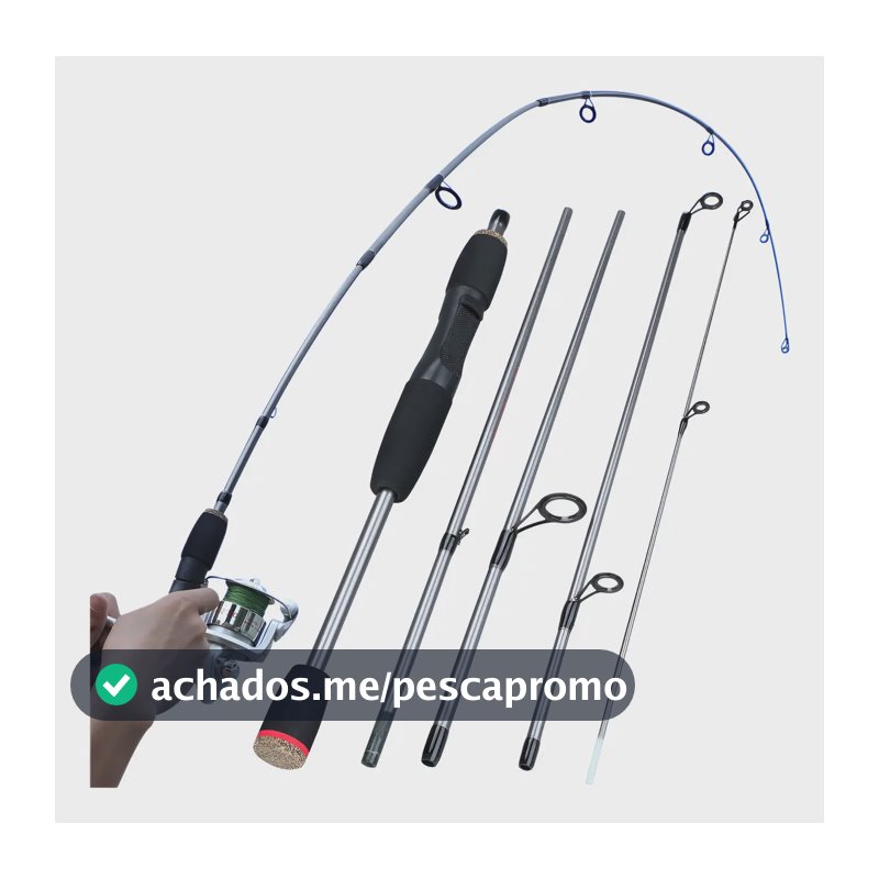 Vara Para Molinete Carbono 5 Partes 1,7m 4-10lb Sougayilang Vara Cor Preto