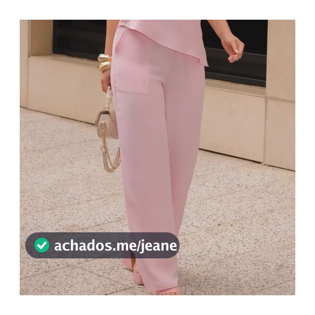 Conjunto Feminino Blusa Caimento Assimétrico Calça Pantalona