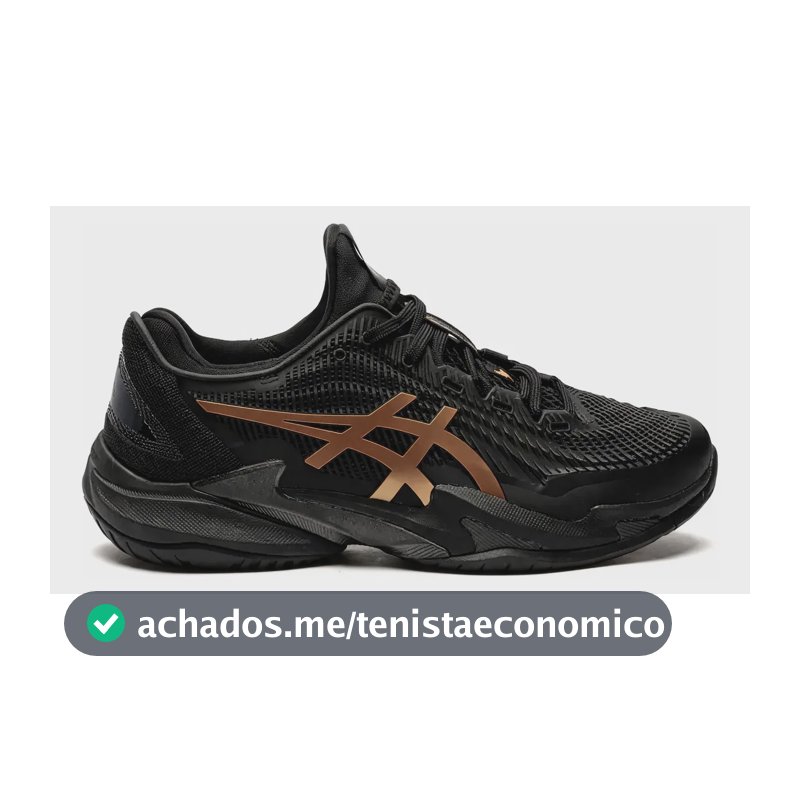 Tênis Asics Court Ff3 Masculino Novak Djokovic Preto Liso 42 Br