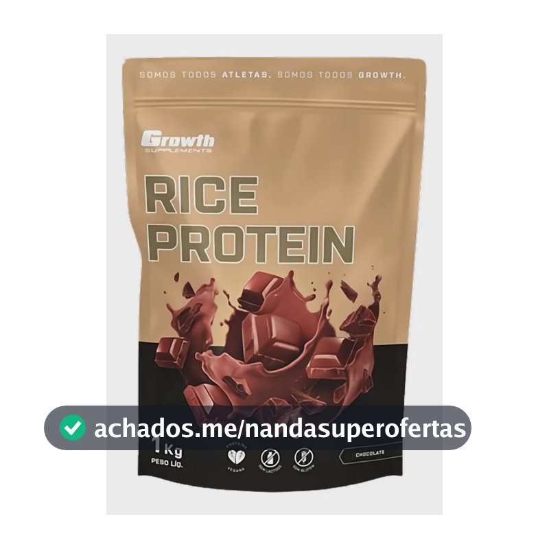 Proteína De Arroz 1kg Growth Supplements - Sabor Chocolate Chocolate