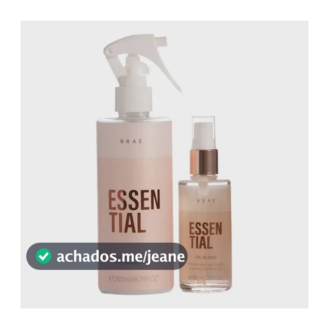 Kit Braé Essential Sérum e Óleo para Cabelos Danificados com Ácido Hialurônico